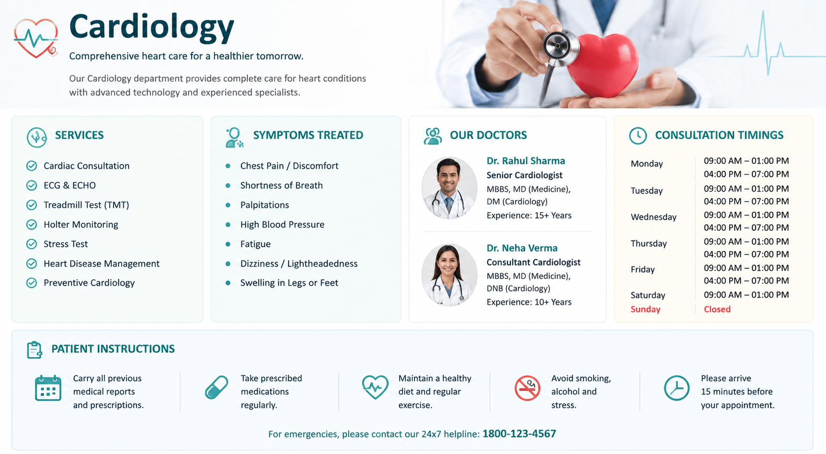 Eye clinic website preview