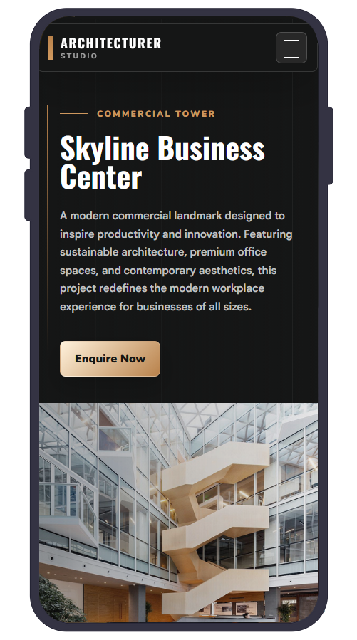 Architect booking website preview